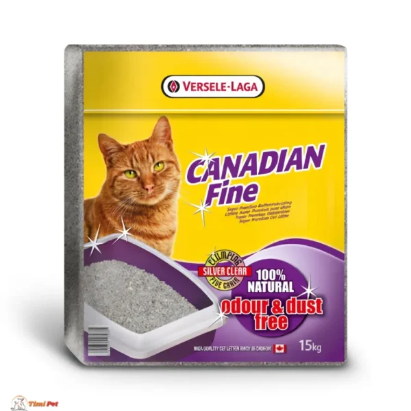 Versele Laga Canadian Fine grudvajući posip za mačke 15kg od kanadske gline sa Silver Clear formulom, bez prašine